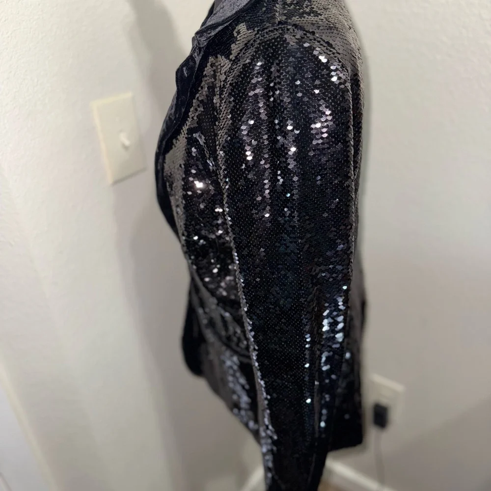 Cami NYC The Lennon‎ Sequin Blazer in Black-Size Large